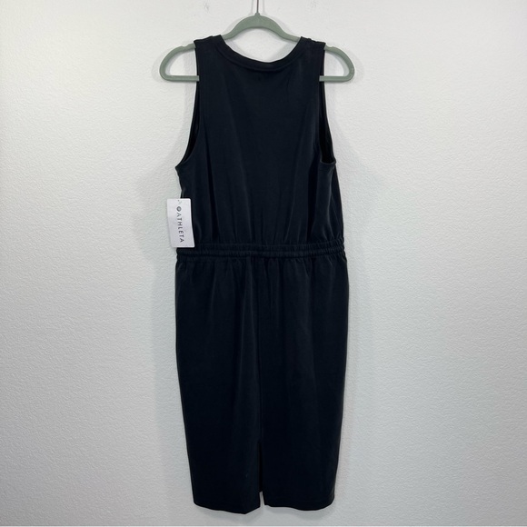 Athleta NWT Seasoft Midi Elastic‎ Waist Sports Dress size Large Soft Black Black - Picture 3 of 11